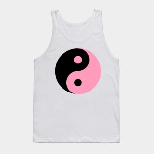 Yin Yang in black and pink Tank Top